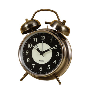 Fabrieksdirect geproduceerde klassieke dubbele belwekker, retro bureauklok in meerdere maten voor slaapkamer nachtkastje decoratie - Product Image 1