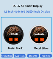 Layar Sentuh LCD AMOLED Bulat 1,5 Inci 466*466 1000NITS dengan Tombol Putar dan Papan Pengembangan ESP32-S3 LVGL Ar-duino