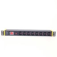 Unit distribusi daya IEC C13 kecil dengan perlindungan Overload untuk penggunaan ruangan Server