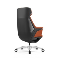 Chaise de bureau pivotante exécutive moderne et réglable, chaise de bureau en cuir PU, chaise de patron ergonomique