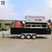 Remorque de restauration commerciale CAMPTRL entièrement équipée, chariots de nourriture, camion de nourriture mobile en acier inoxydable, café, pizza