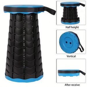 Tabouret pliable en plastique portable réglable pour le camping et la pêche - Product Image 2