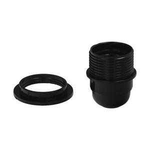 Portalampada E-27 4A con vite e rondella, nero - Product Image 4