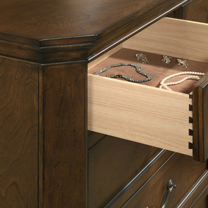 Maderne Traditional Wood 3-<b>Drawer</b> Nightstand Antique Walnut Brown <b>Storage</b> <b>Drawers</b> Bedroom Furniture - Product Image 3