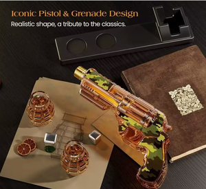 Decantador de whisky con forma de pistola de 380 ml con 2 vasos en forma de granada, dispensador de <span class=keywords><strong>licor</strong></span> novedoso para bar, hogar, fiestas, regalo - Product Image 5