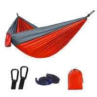 Hamac de camping double multicolore pliable en nylon avec sac de transport, balançoire d'extérieur, vente en gros