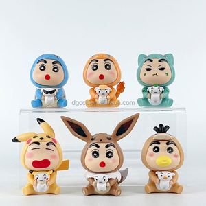 Crayon Shin-Chan Cross-dress Pika con caja Figura DE ACCIÓN Decoración de escritorio Regalo Pvc Crayon Shin-Chan Figura de acción - Product Image 2