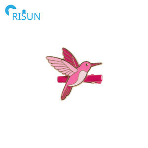 Horquillas para <span class=keywords><strong>el</strong></span> pelo de pájaros cantores de fábrica, logotipo personalizado esmaltado, Animal, loro, pavo real, Cuervo, águila, pájaro, pinzas para <span class=keywords><strong>el</strong></span> pelo, broche esmaltado - Product Image 4