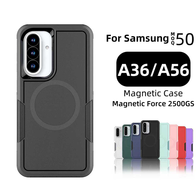 Rugged Shockproof Hard Case Magnetic Mobile Phone Cover Coque for Samsung Galaxy S25 FE S24 Ultra A17 A07 A56 A36 A16 Funda