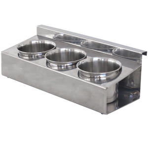 Juego de recipientes para especias de acero inoxidable, contenedor de condimentos de cocina dividido para almacenamiento de alimentos con tres compartimentos - Product Image 1