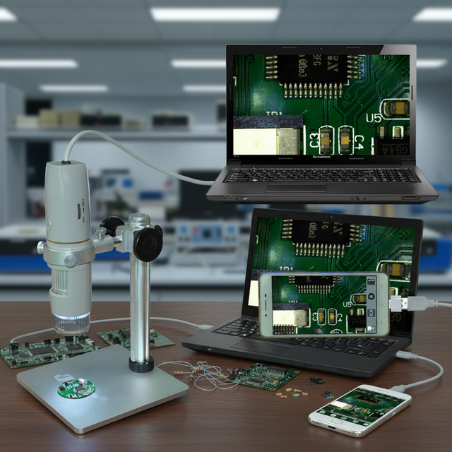 Polarizing USB Microscope 500X Camera Remove Reflection Light Digital Camera Magnifying Glass