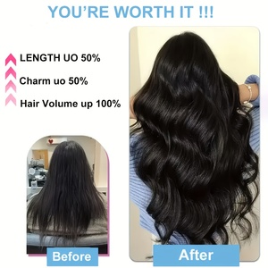 Extension <span class=keywords><strong>per</strong></span> Capelli Umani al 100% con Onde Morbide, Colore Naturale, 8 Pezzi, 120G <span class=keywords><strong>per</strong></span> Confezione, Extension con Clip a Onde Sciolte, 16-26 Pollici - Product Image 6
