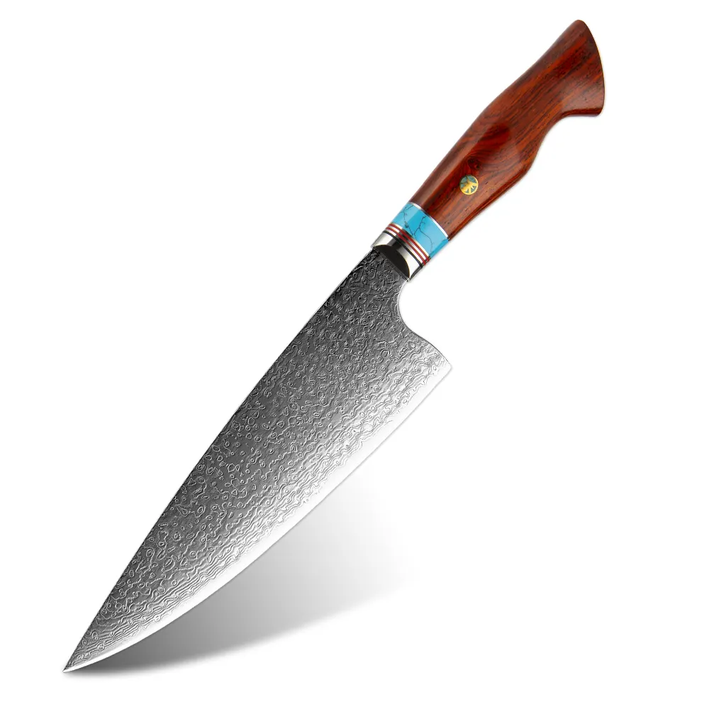 XITUO şam kasap bıçakları keskin profesyonel şef bıçağı Cleaver VG10 şam çelik mutfak bıçakları yardımcı pişirme araçları