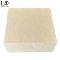 ROGOOD Boîte d'emballage pour bijoux en papier texturé en lin de haute qualité 70*70*30mm, coffret cadeau exquis pour bijoux P2270