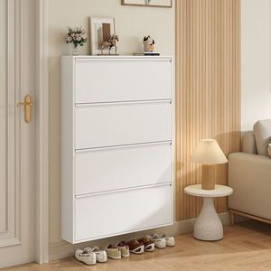 Minimalist Metal <b>Shoe</b> <b>Storage</b> Cabinet Modern Design with Goose Neck Handle Entry <b>Space</b>-<b>Saving</b> <b>Shoe</b> Rack Strong and Durable - Product Image 3
