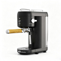 Anbolife - Cafetera Espresso Compacta de Diseño Elegante de 20 Bares, Calentamiento Instantáneo, Bloque Térmico, Varilla de Vapor de Acero Inoxidable, OEM CE