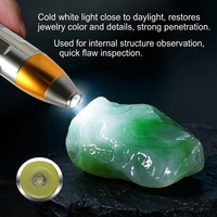 Lampe torche d'inspection en alliage d'aluminium rechargeable Type-C, lumière blanche et jaune, faisceau de 8 mm, pour l'identification des pierres précieuses de jade JY90D
