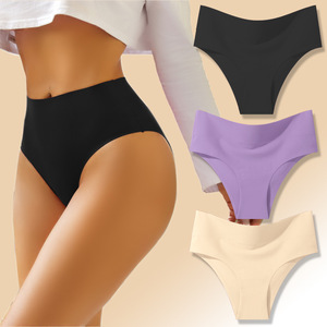 Phụ nữ liền <span class=keywords><strong>m</strong></span>ạch hàng ngày Shaper cao eo Brazil Nylon satin Panties Lady thoải <span class=keywords><strong>m</strong></span>ái <span class=keywords><strong>knickers</strong></span> - Product Image 1