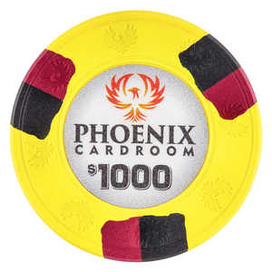 Jetons de poker Phoenix Poker Chip Lounge 10 grammes en argile véritable avec plateau, accessoire de jeu de haute qualité - Product Image 2