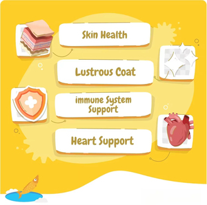 Suplemento para la Piel de Mascotas, Aceite de Salmón, Golosinas Masticables para Perros, Alivio de Picazón por Alergia, Cuidado del Cabello, Golosinas Vitamínicas para Cachorros y Gatitos - Product Image 2