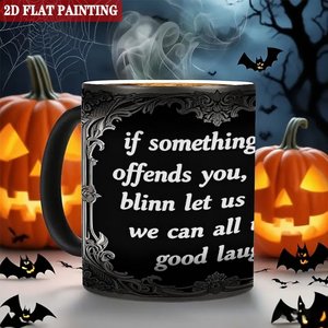 Frosted Black <b>Ceramic</b> Mug 11oz Heat Sensitive Color Changing <b>Cup</b> For Hot Drinks - Product Image 6
