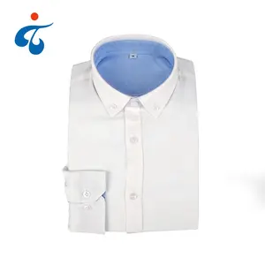 Лидер продаж, Новые итальянские официальные строгие рубашки из 100% хлопка с длинным рукавом для мужчин