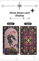 Jeu de tarot papillon de haute qualité en cuir véritable avec feuille d'or, 78 cartes, manuel d'instructions pour débutants