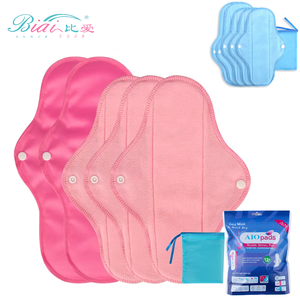 6 Pièces/Ensemble <span class=keywords><strong>Serviette</strong></span> Hygiénique Lavable Haute Absorption Femme Période Jour Nuit Protège-Slip en Tissu Ailé Coussinet Menstruel <span class=keywords><strong>pour</strong></span> <span class=keywords><strong>Incontinence</strong></span> - Product Image 1