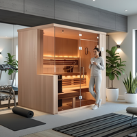 Sauna hybride d'intérieur de qualité commerciale, portable, moderne, électrique, à faible EMF et infrarouge lointain, tailles personnalisées OEM/ODM