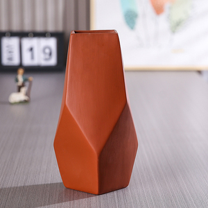 Florero de cerámica rústico para sala de estar, florero de <span class=keywords><strong>terracota</strong></span> para decoración del hogar, jarrón - Product Image 6