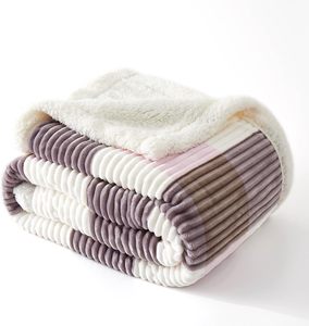 Manta de Lana del Fabricante, Tamaño Personalizado, Diseño a Cuadros, Jacquard Sólido, Gruesa, Súper Suave, de Franela, Felpa, Reversible, de Terciopelo - Product Image 1