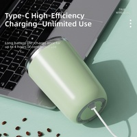 Tasse à mélanger électrique intelligente en acier inoxydable de 350 ml avec logo personnalisé, mélangeur de café et de lait magnétique à agitation automatique