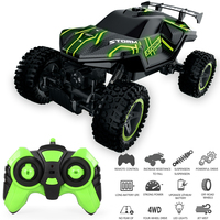 Voiture RC 2.4G 4x4 Rock Climber avec Lumières et Pulvérisation à un Clic, Câble USB, Conduite Rapide, Jouet Intérieur/Extérieur pour Garçons