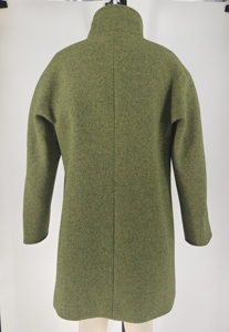 Abrigo Largo de Lana Tweed Tejida Vintage para Mujer ALBB012, Temporada de Invierno, Lana y Mezclas, Forro de Satén, Decoración con Botones - Product Image 5