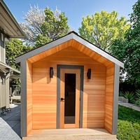 Sauna pour 1 à 8 personnes, hammam extérieur sain, sauna en bois de pruche, poêle en bois, amincissant