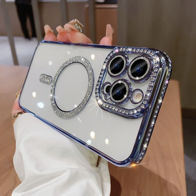 Diamond Glitter Phone Case for iphone 16 15 Pro Luxury Fashion Bling Cellphone Cases for iPhone 16 15 14 13 12