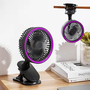 2-in-1 kelepçe Fan masaüstü duvara monte üç dişli yüksek rüzgar 360 derece rotasyon elektrikli Mini masa klip Fan