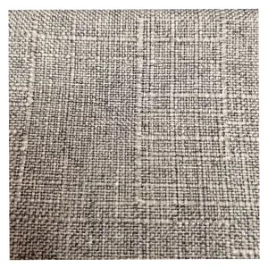 Бесплатный образец домашнего текстиля 100% полиэстер диван из искусственной льняной ткани льняная обивочная ткань