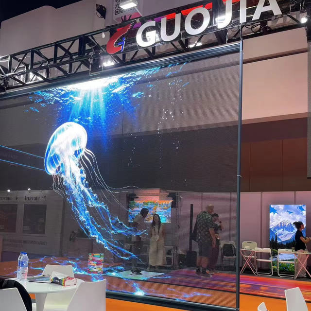 Ultra Clear P6.25 Transparent Glass LED Display Flexible Mesh Film Screen HD See Through 3D Hologram Video Wall for Shop Window
