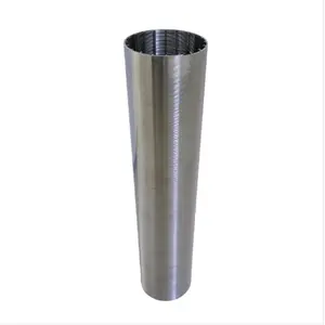 Custom Johnson Pipe Wedge Wire Wrapped Screen Steel Drum Filter Tube For Fish Pond Supplier