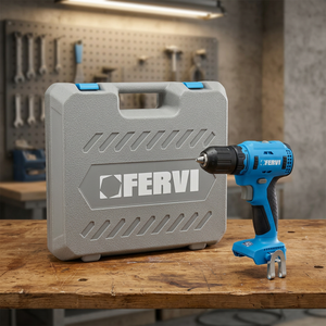 Perceuse électrique sans fil FERVI 20V, perceuse à batterie lithium, usage industriel, compatible OEM, certifiée GS, perçage max. 40 mm - Product Image 2