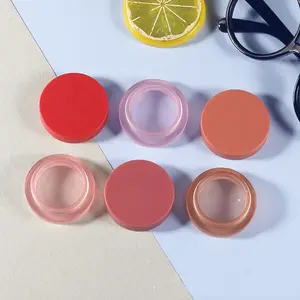 Neue Art matten Kunststoff 5g rote Creme Glas mit Schraub verschluss Lidschatten gefrostet Box Lippenstift Flasche erröten Kosmetische Make-up-Verpackung