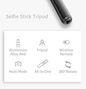 Perche à <span class=keywords><strong>selfie</strong></span> sans fil pliable 4-en-1 en alliage d'aluminium <span class=keywords><strong>L03</strong></span> avec trépied et hauteur de 1000 mm pour appareil photo numérique et téléphone portable - Product Image 3