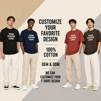 T-shirt en coton brodé unisexe à manches courtes, 300 g/m², 260 g/m², confortable, grande taille, doux, été, pour hommes, marque privée