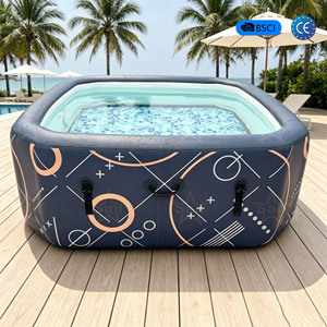 En stock, <span class=keywords><strong>jacuzzi</strong></span> <span class=keywords><strong>gonflable</strong></span> de petite taille, 200 cm carré, piscine portable d'extérieur, housse de protection électrique gratuite - Product Image 2