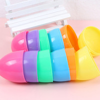 Œuf de Pâques remplissable de 8 cm, œuf torsadé en plastique ouvrable, décoration de fête de Pâques pour la maternelle, œuf de chasseur ovale coloré de Pâques