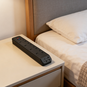 Protector de sobrecarga universal Rubiks Strip, Cubo <span class=keywords><strong>m</strong></span>ágico con 3 tomas de corriente y USB-C, Cable de extensión portátil con toma de corriente - Product Image 1