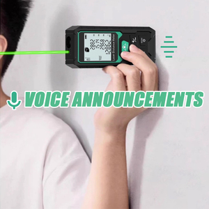 Laser công cụ đo lường màu xanh lá cây 328ft/100M Kỹ thuật số 40m Laser có thể sạc lại khoảng cách meter M/in/ft đơn vị Pythagore khoảng cách khu vực góc - Product Image 3