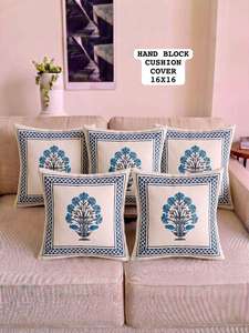 Housse de coussin en coton de qualité supérieure, faite à la main, imprimée, pour canapé, salon et chambre à coucher, disponible en gros - Product Image 4