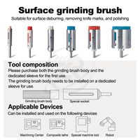 Brosse à débavurer en fibre céramique XEBEC CH-A12-3M-TL |   Haute dureté, résistant à l'usure |   Centre d'usinage CNC compatible |   60 mm